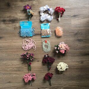 Floral & Beaded Craft Bundle – Mixed DIY Embellishments